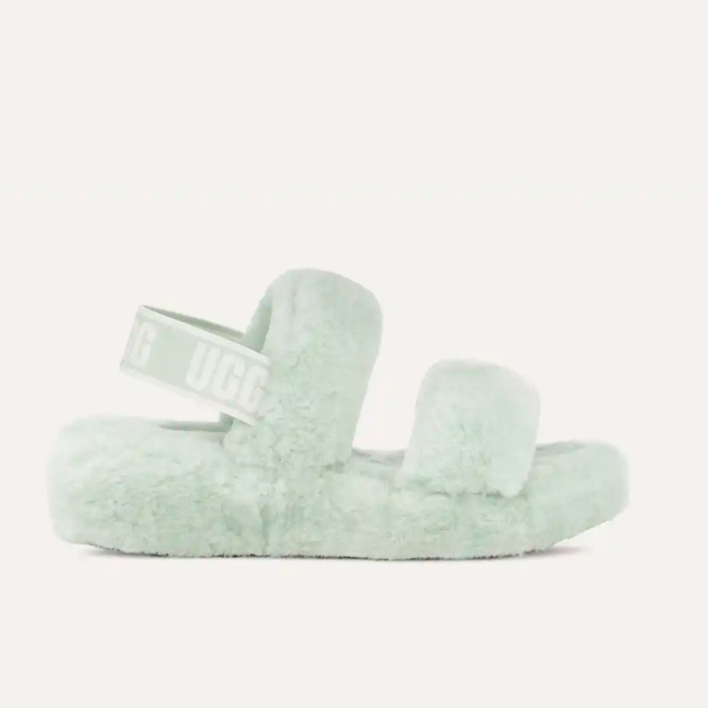 NWOT UGG Oh Yeah Shearling Slingback Sandals Size US12